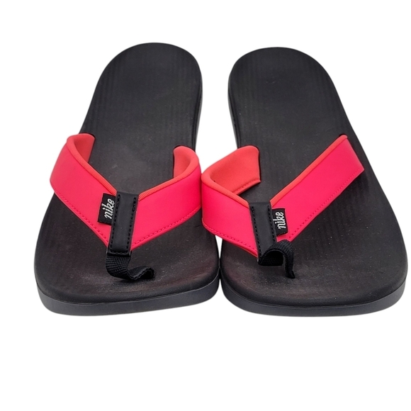 Nike Bella Kai Flip Flops Thongs Sandals Women 11 Dark Pink Comfort Memory Foam - Picture 3 of 8
